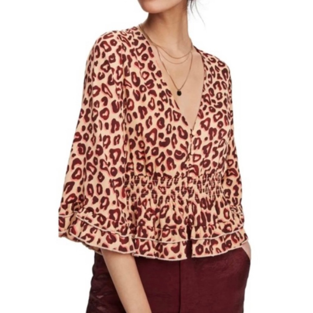 Scotch & Soda Ruffled Satin Top